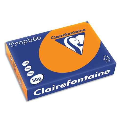 Papier couleur Trophe - orange vif - 80 g - A4 - ramette de 500 feuilles