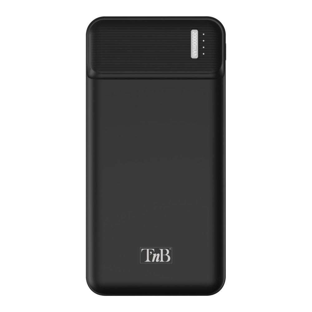 Batterie externe TNB Powerbank - Chargeur 20 000 mAh - 2 ports USB - Noir