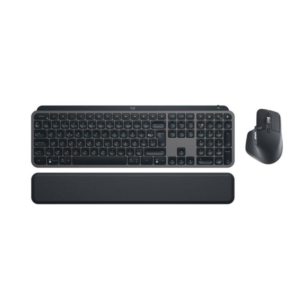 Logitech master mx keys combo for bussiness clavier souris incluse bureau rf sans fil + bluetooth azerty fran�ais graphite