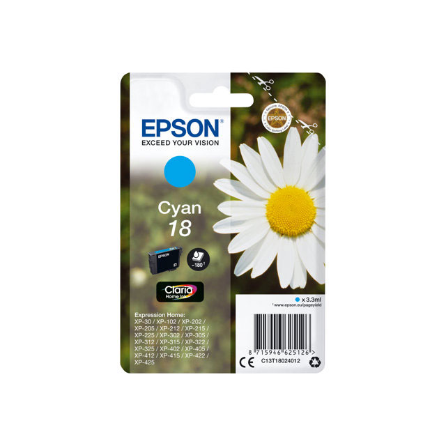 Cartouches pour imprimantes - Epson daisy cartouche "pquerette" 18 - encre claria home c