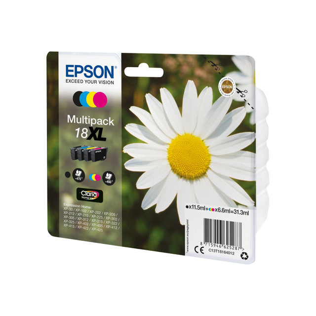 Cartouches pour imprimantes - Epson daisy multipack "pquerette" 18xl - encre claria home n,c,m,j
