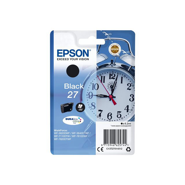 Cartouches pour imprimantes - Epson alarm clock 27 durabrite ultra cartouche d'encre 1 pice(s) original rendement standard noir