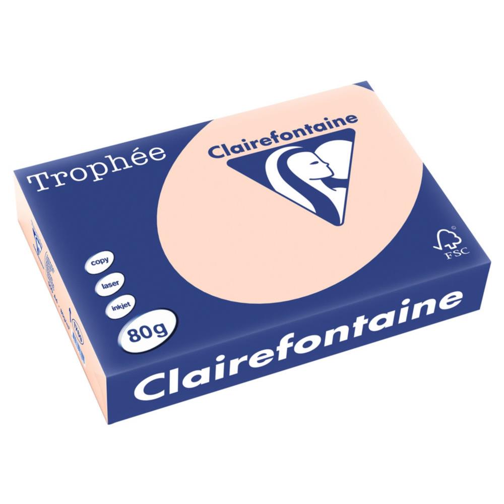 Papier Trophe - saumon - teinte pastel - 80 g - A4 - ramette de 500 feuilles