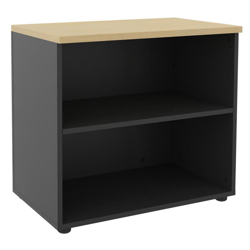 Meuble bas sans portes H 72 corps Anthracite - Top de finition H�tre