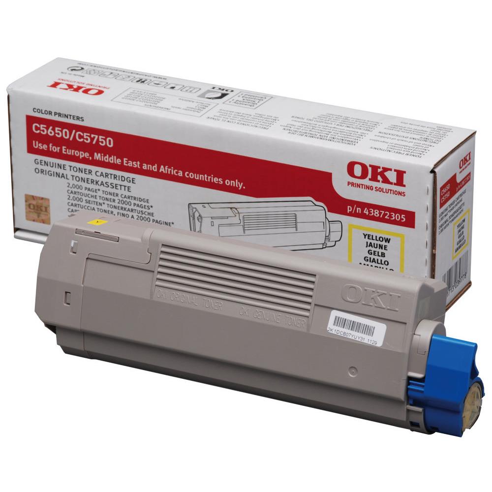 Cartouches de toner - Oki 43872305 cartouche de toner 1 pice(s) original jaune