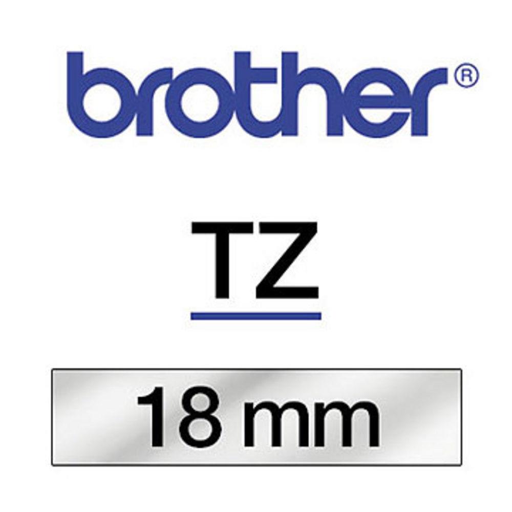 Ruban Brother TZ 141 - Ruban noir/transparent - 18 mm x 8 m