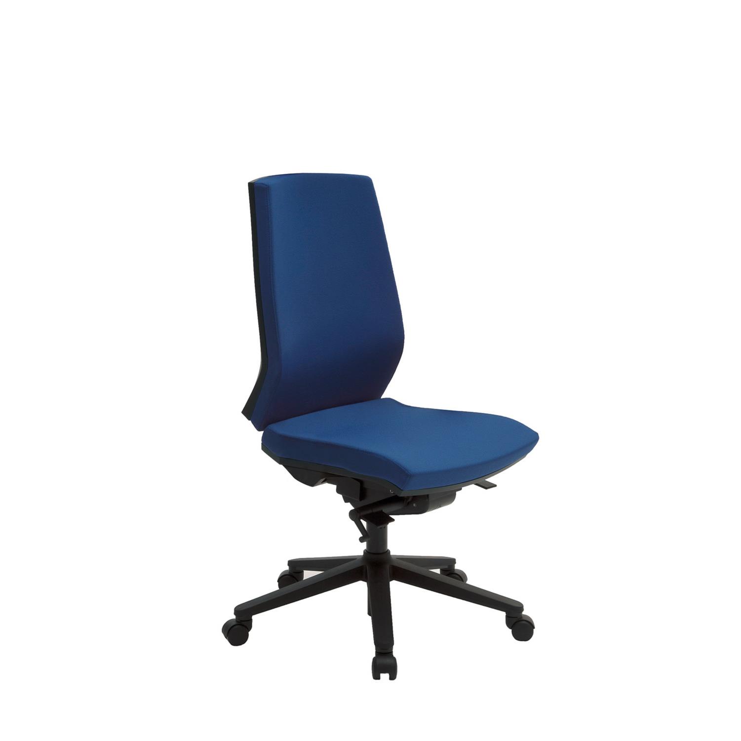 Sige de bureau Ulysse - tissu rembourr - hauteur ajustable  roulettes - bleu