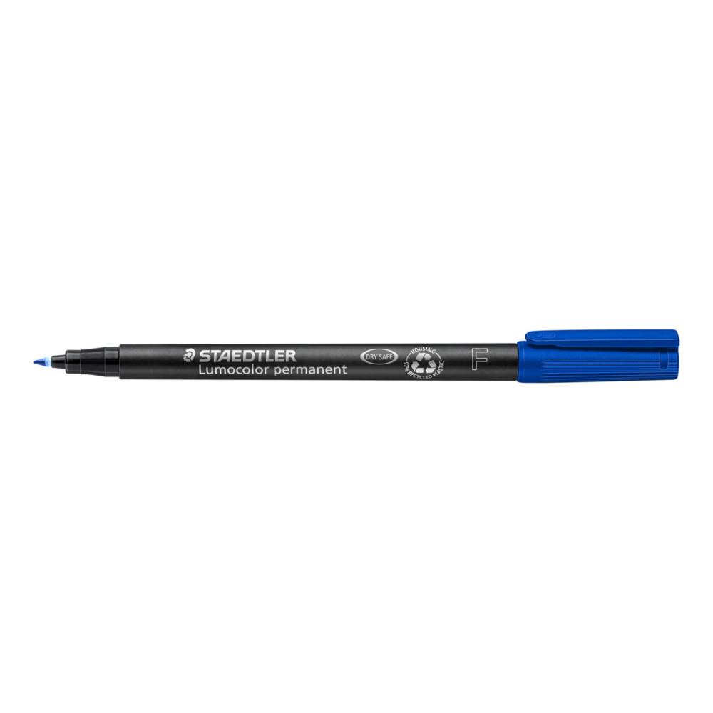 Marqueur permanent Staedtler Lumocolor pointe ogive fine - Bleu