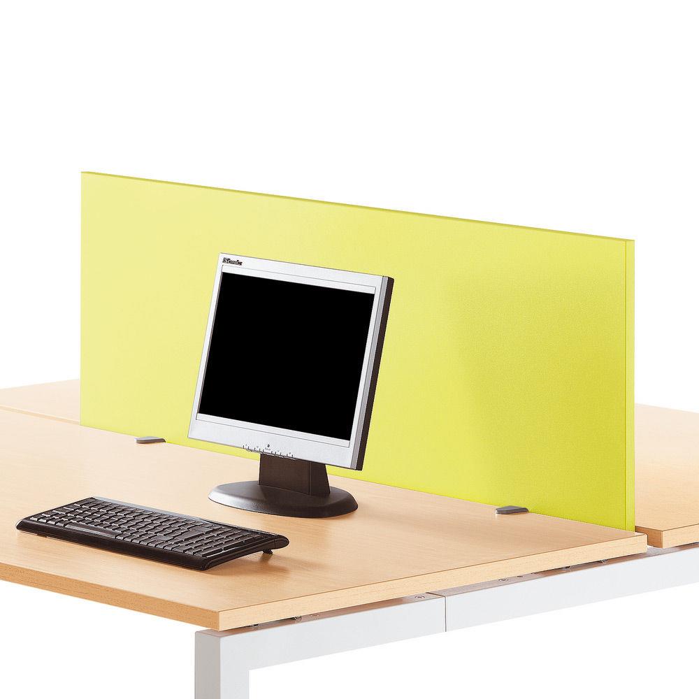 Panneau cran pour bureau - L. 140 cm - finition anis