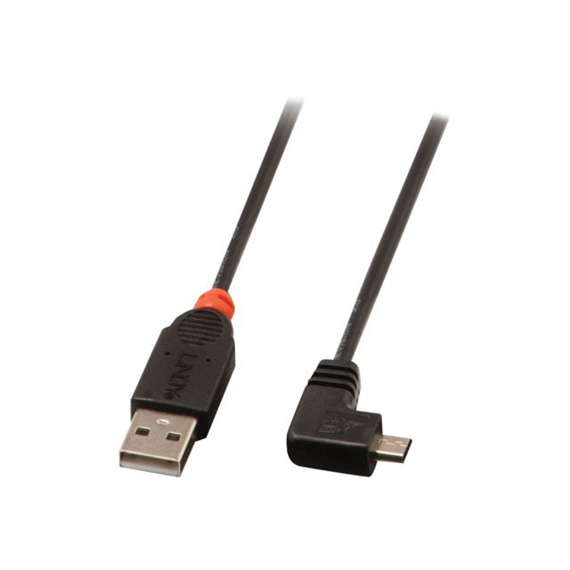 Lindy 31975 cble usb usb 2.0 0,5 m usb a micro-usb b noir