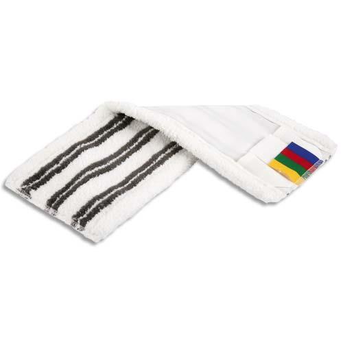 Frange Vileda MicroLite poche et languette en microfibre polyester - L42 x H2 x P10 cm - blanc/noir