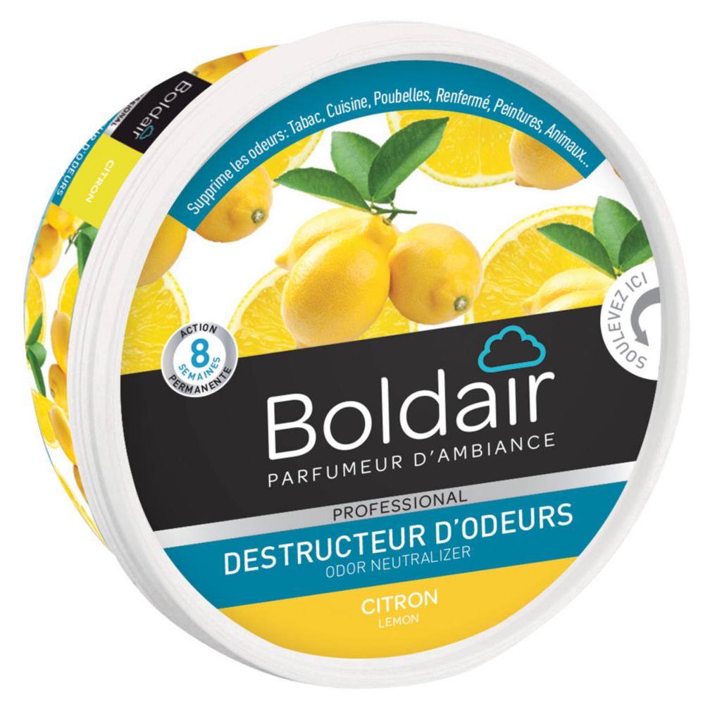 Gel destructeur d'odeurs Boldair - citron - Pot de 300g