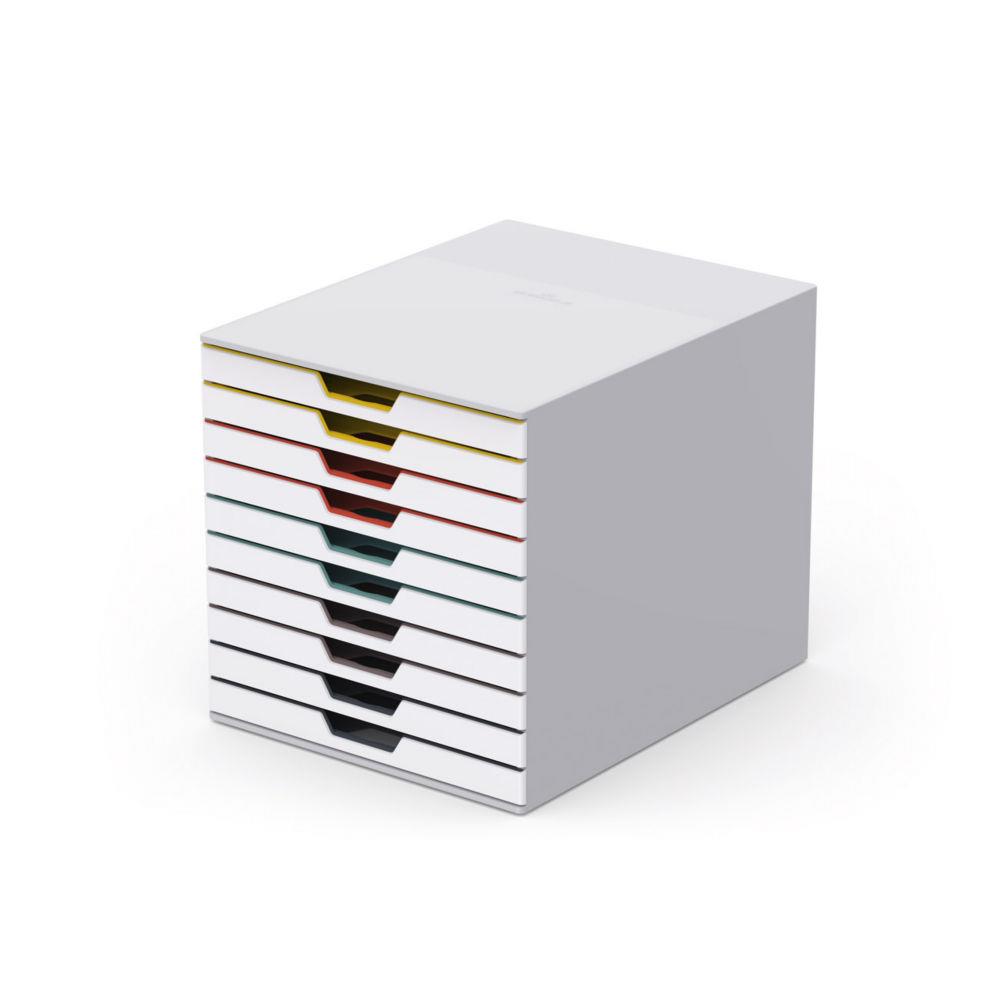 Module de classement Durable Varicolor 10 tiroirs - Gris clair