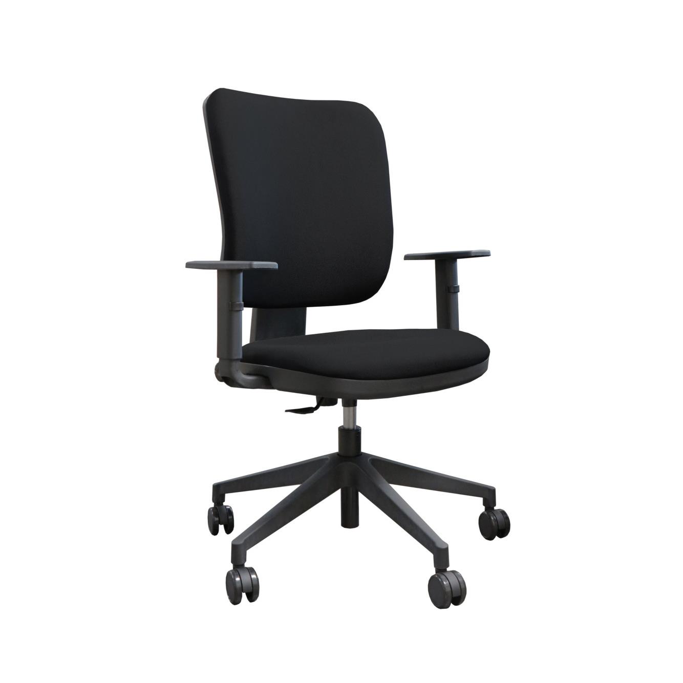 Si�ge de bureau Toma - tissu rembourr� - noir
