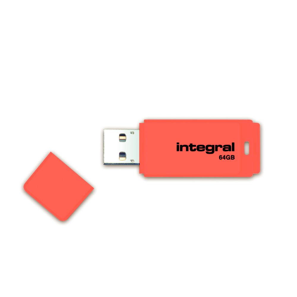 Integral infd64gbneonor lecteur usb flash 64 go usb type-a 2.0 orange