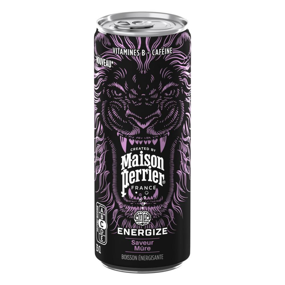 ENERGIZE M�re Maison Perrier Boisson �nergisante p�tillante - Lot de 24 canettes slim 25 cl