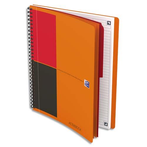 Cahier Oxford Activebook I-Connect - couverture polypropylne - spirale - 18,5 x 25 cm - 160 pages - lign 6 mm