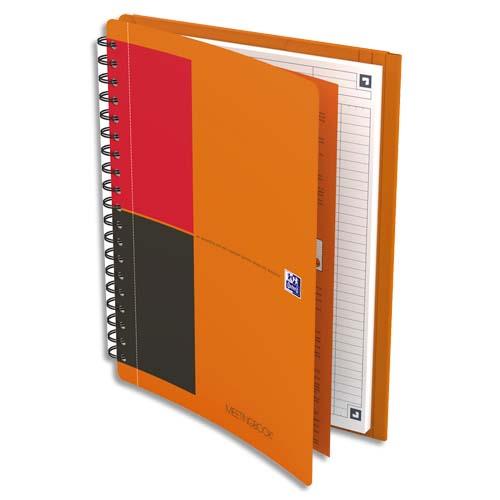 Cahier Oxford Meetingbook I-Connect - couverture polypropylne - spiral - 18,5 x 25 cm - 160 pages - lign 6 mm