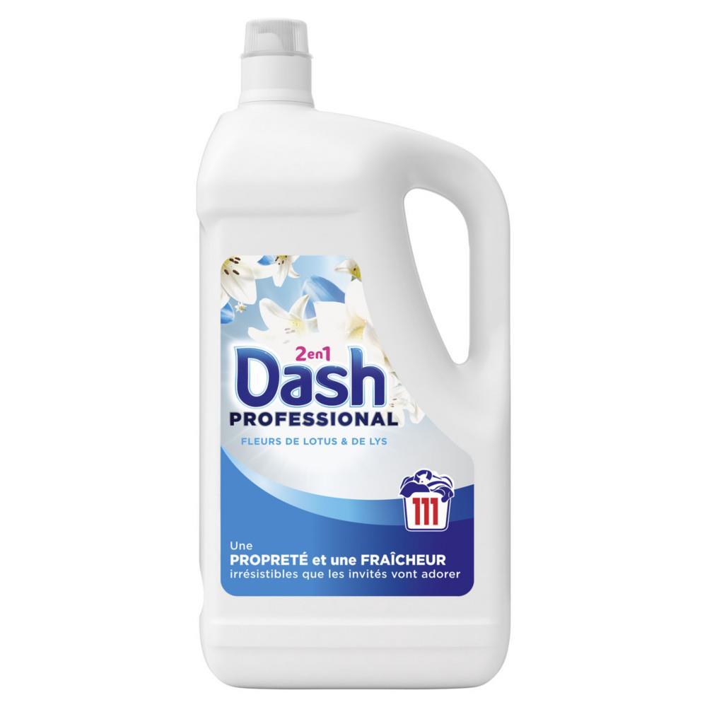 2 en 1 Professionnelle Dash Lessive liquide pour le linge - Fleurs de lotus et lys - Bidon de 111 doses