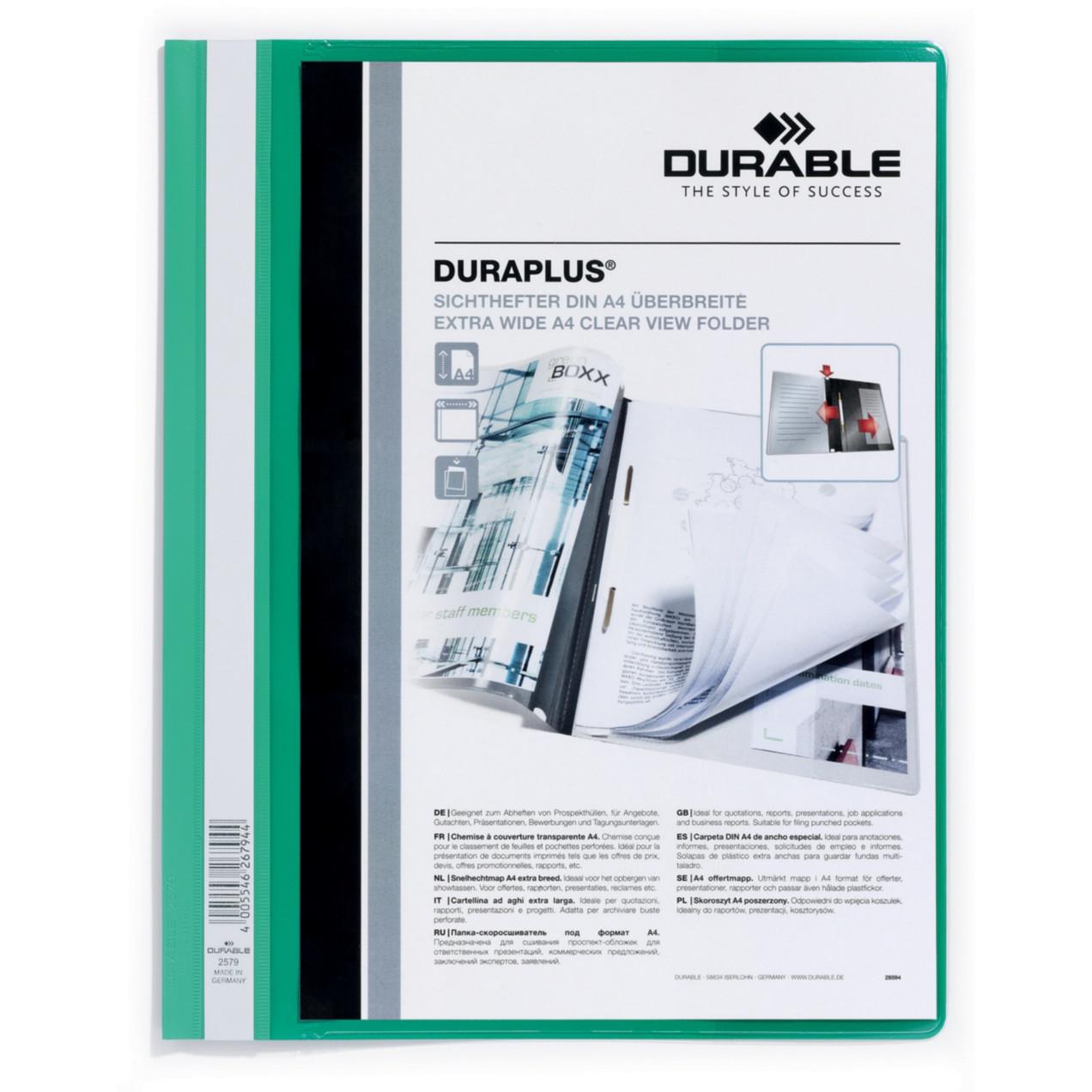 Chemise  lamelles Durable Duraplus en PVC - Vert