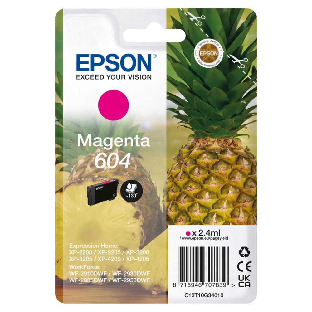 Cartouches pour imprimantes - Epson 604 cartouche d'encre 1 pice(s) compatible rendement standard magenta