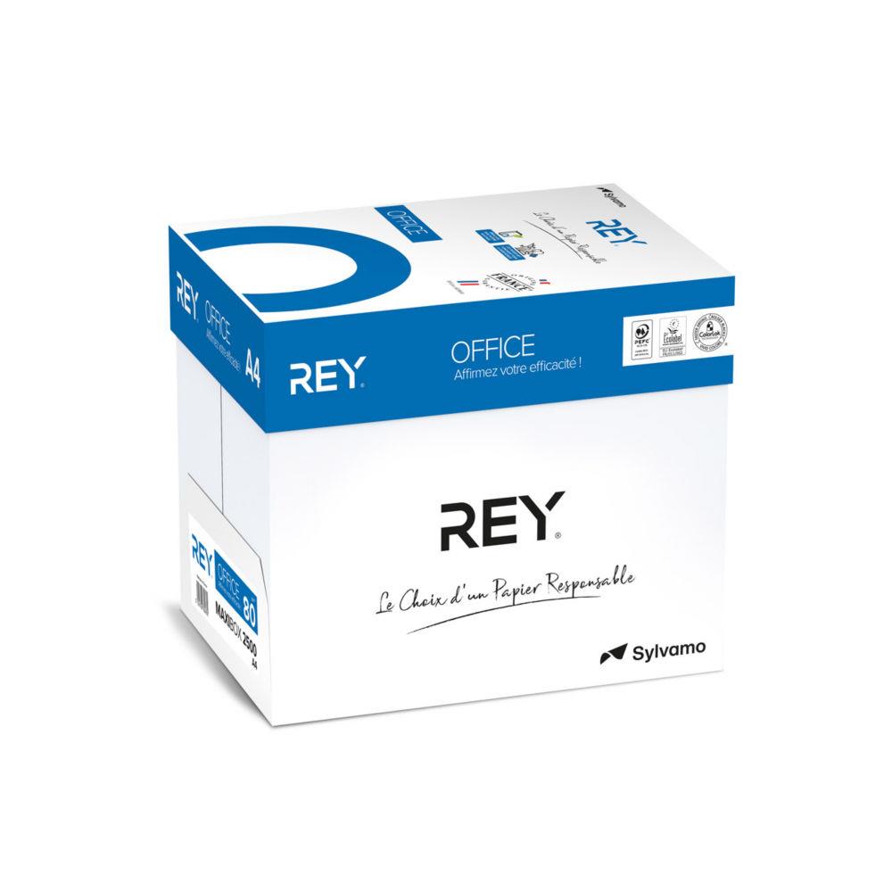 Papier A4 blanc 80g co-responsable Rey Office - bote de 2500 feuilles