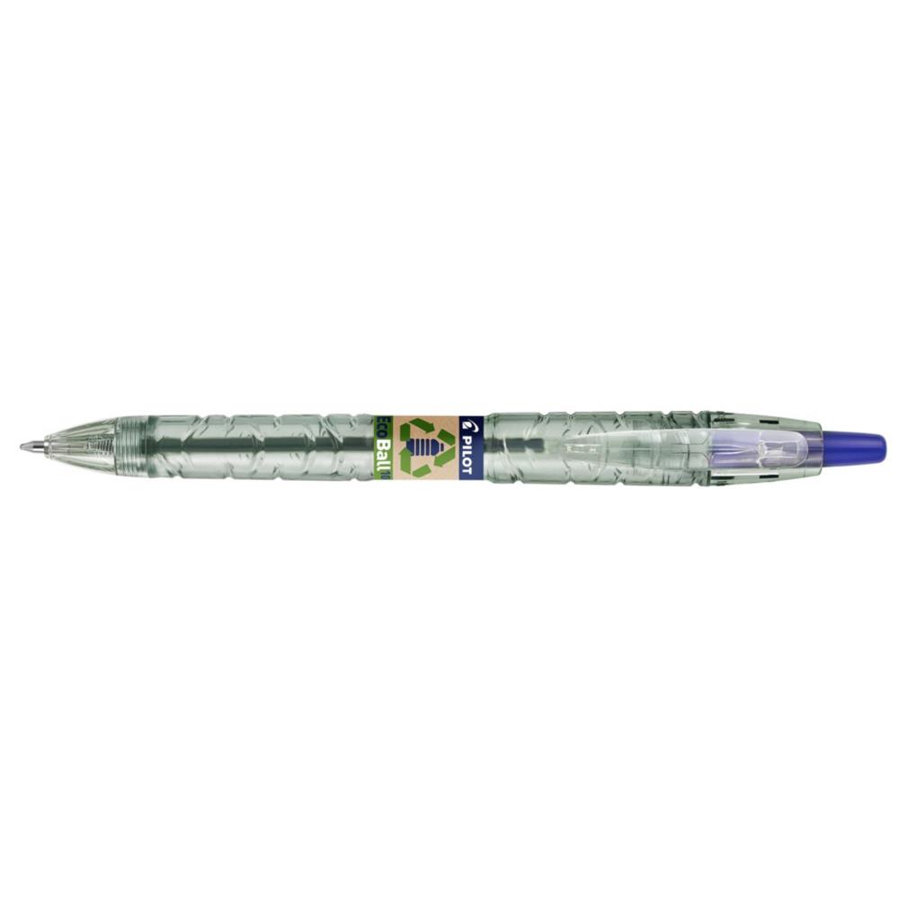 Stylo bille rtractable Pilot Begreen B2P Ecoball - pointe moyenne 1 mm - Bleu