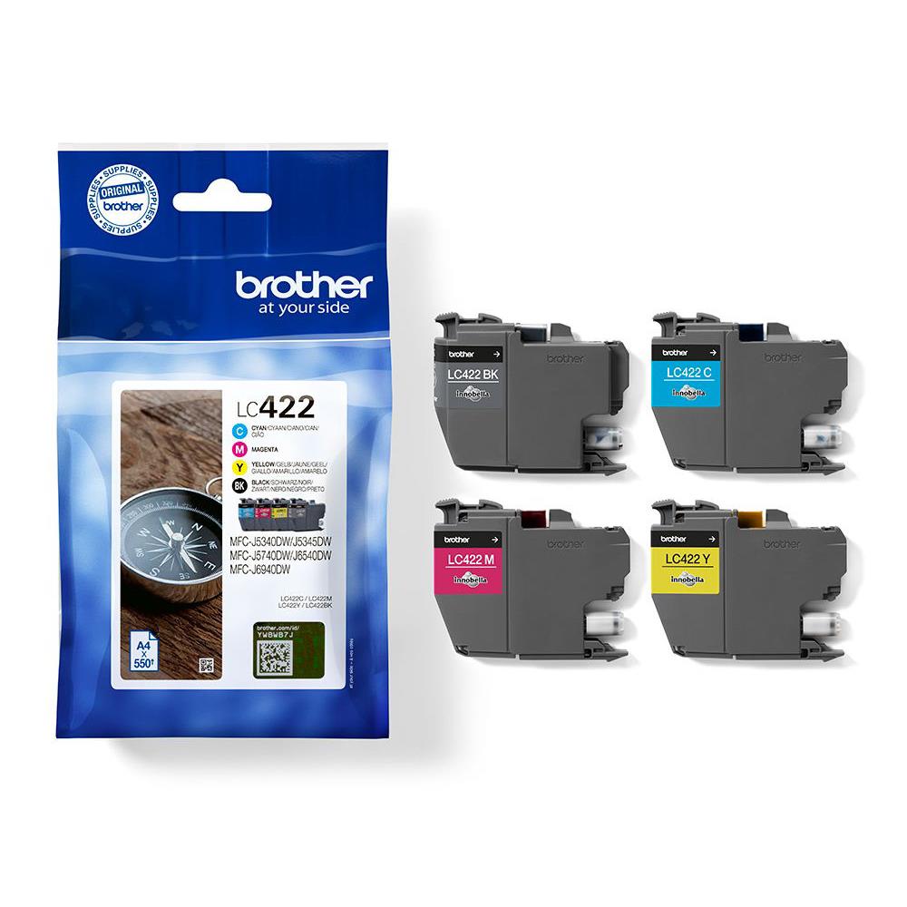 Cartouches pour imprimantes - Brother lc422val - pack de cartouches d'encre originales