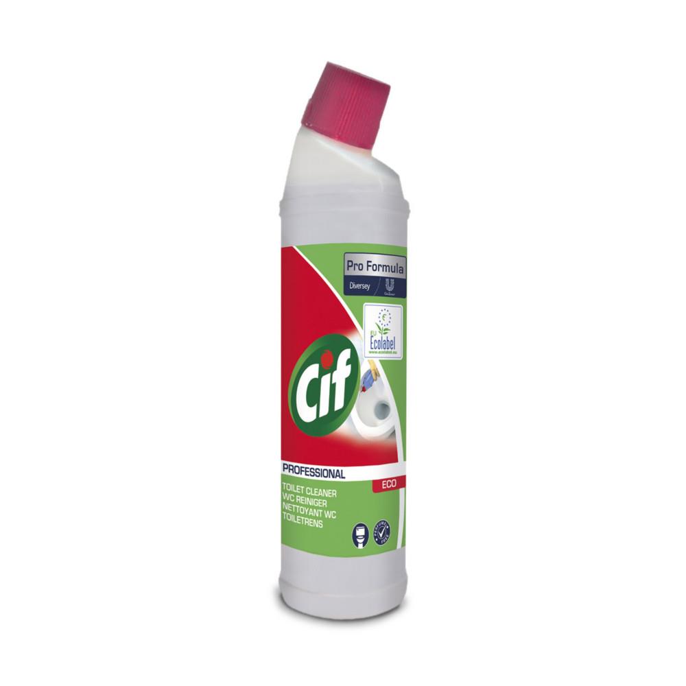 Professionnel Eco Cif D�tartrant Toilettes WC et Sanitaires - Gel Anticalcaire - Flacon 750 ml