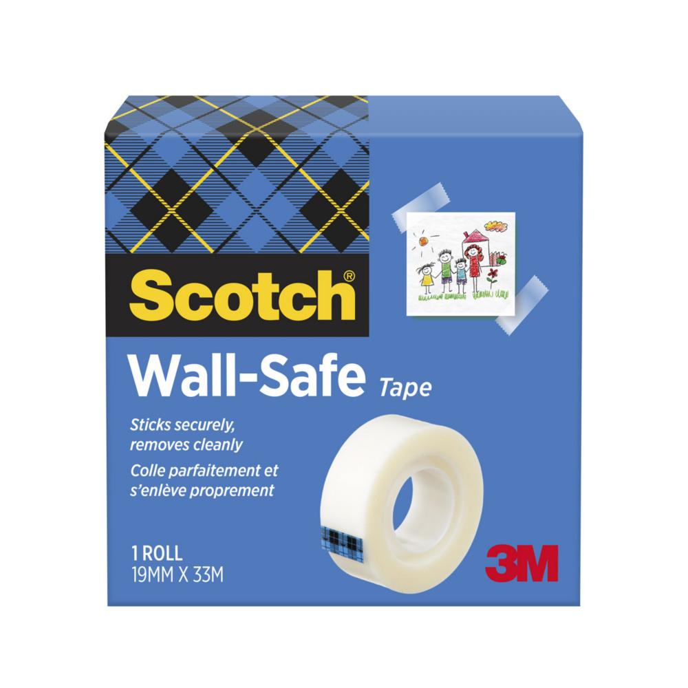 Ruban adhesif Scotch repositionnable Magic 19 mm x 33 m - Rouleau Wall-Safe Tape