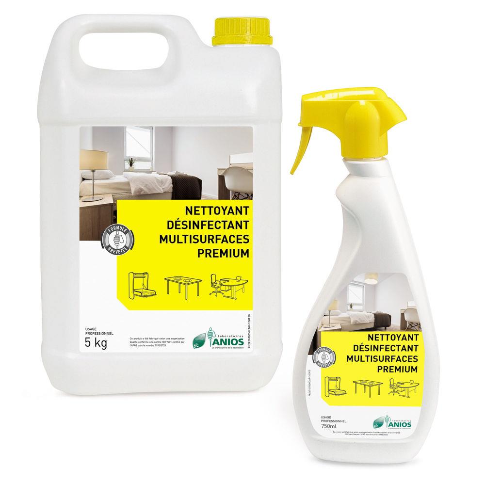 Dtergent dsinfectant multi-surfaces Anios premium - Sans alcool - 5 L