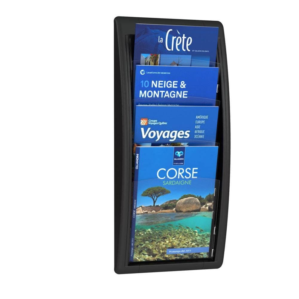 Prsentoir Paperflow Quick Fit System - Mural - 4 cases A4 - Noir