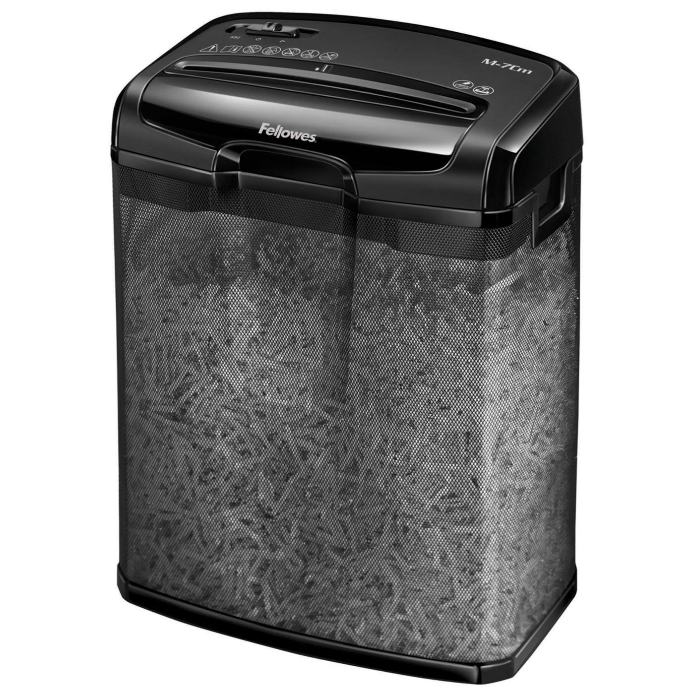 Fellowes m-7cm destructeur de papier dcoupage en particules noir