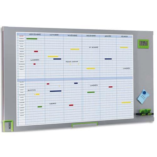 Planning annuel magn�tique Val-Rex - 34 lignes par mois - 91 x 68,7 cm
