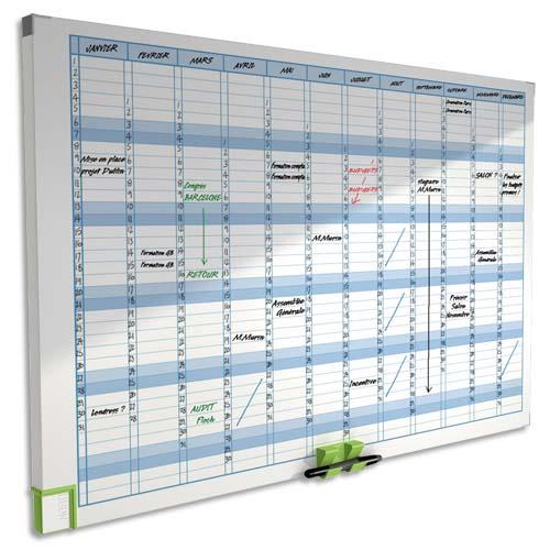 Planning magn�tique effa�able Annuel Performance Acco - 60 x 90 cm - 13 colonnes - 31 lignes