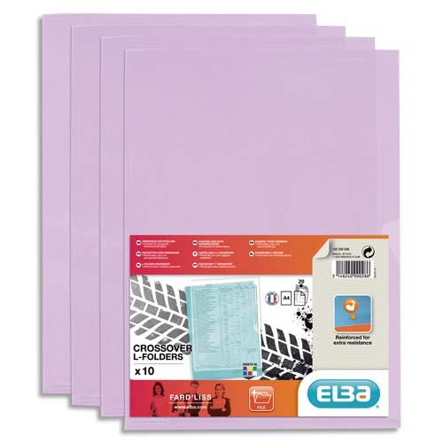 Sachet de 10 pochettes-coin Elba Fard'liss en PVC 18/100e - mauve