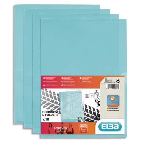 Pochettes coins Elba Fard'liss - en PVC 18/100e - vert - Paquet de 10