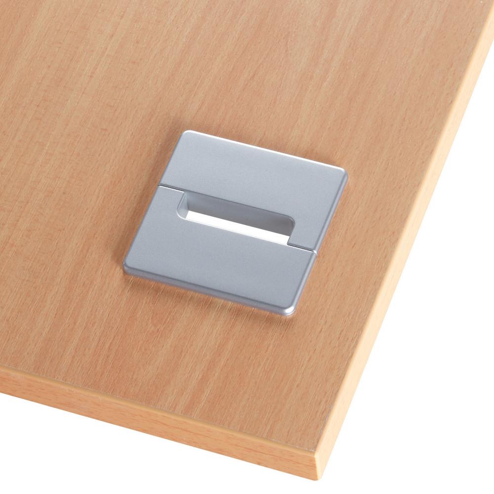 Obturateur passe-cbles Tempo - L 80 x P 80 mm - aluminium