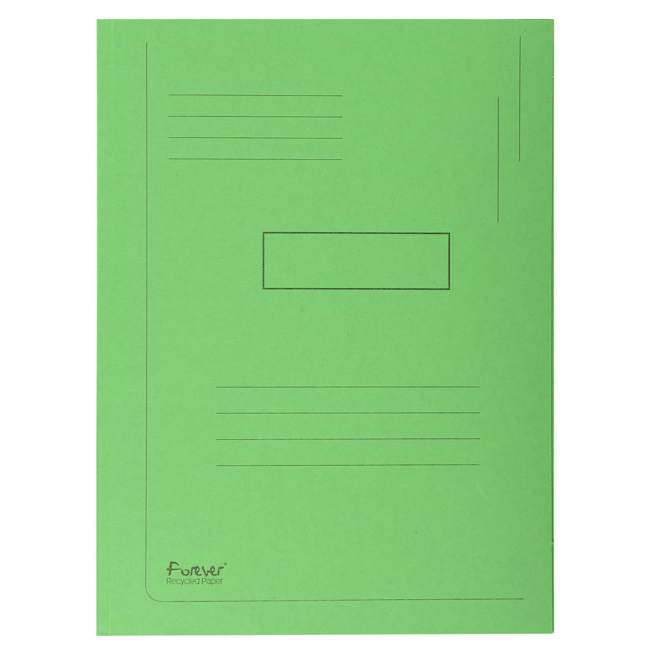 Chemise Exacompta Forever A4  2 rabats - 200 feuilles - 240 x 320 mm - carton comprim recycl - vert - 50 units