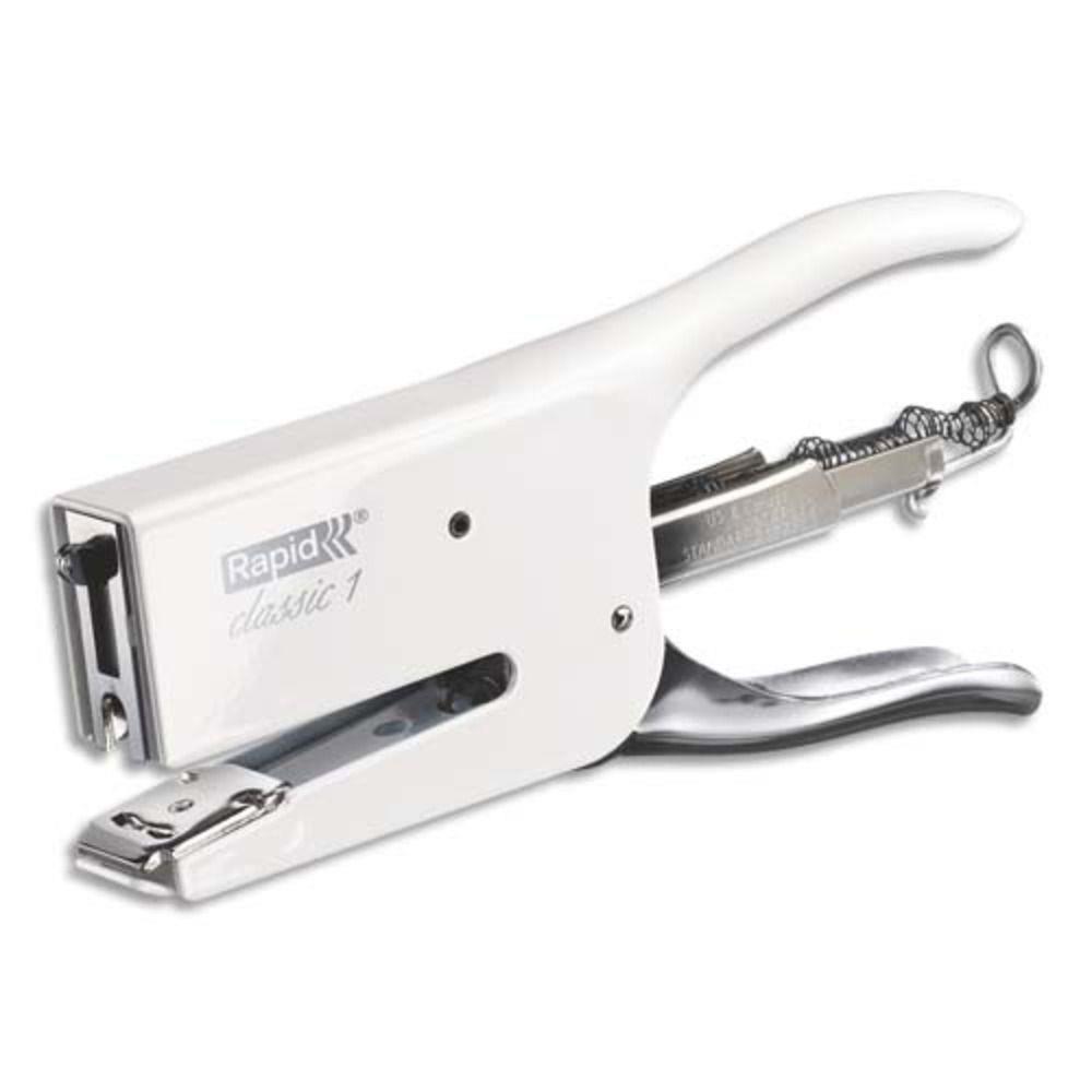 Pince agrafeuse Rapid K1  - En mtal - Agrafes 26/6-8+ - Capacit 50 feuilles - blanche