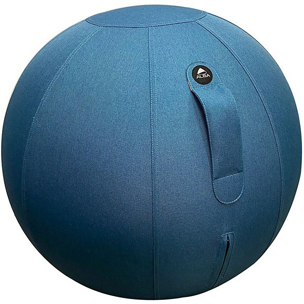 Si�ge ballon ergonomique pour bureau Alba Ergo Ball - Housse tissu Bleu
