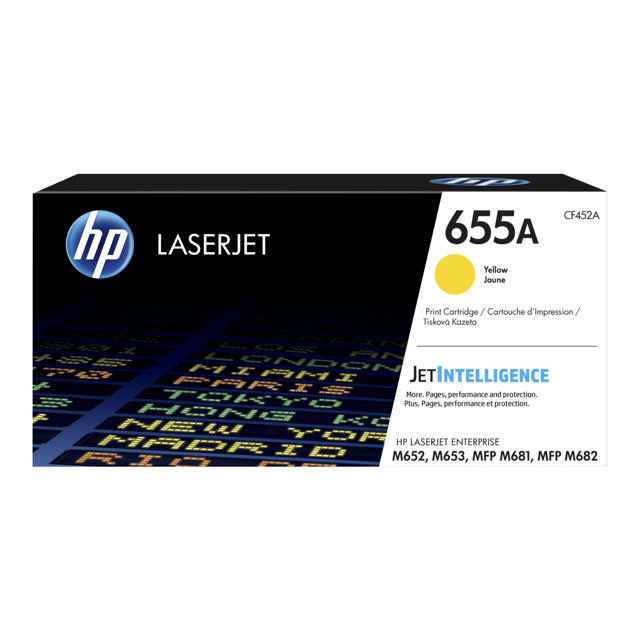 Cartouches de toner - Hp 655a toner laserjet jaune authentique