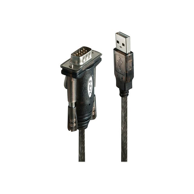 Lindy 42855 cble srie gris, transparent 1,5 m usb type-a db-9