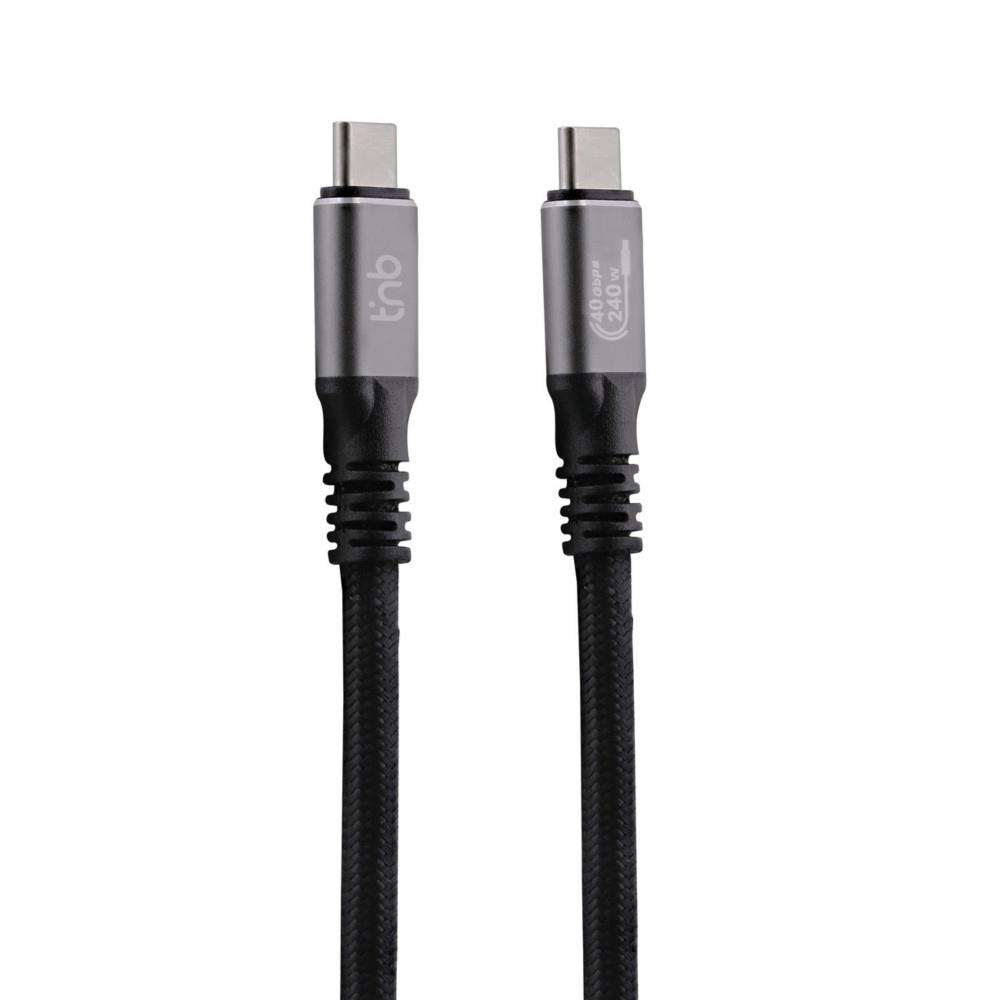C�ble professionnel TNB de charge et de transfert ultra rapide USB-4-Gen3 40 Gbps - USB-C/USB-C - 240W - Longueur 2 m - Noir