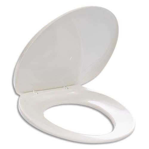 Abattant de WC universel en polypropylne blanc - 43,5 x 40 x 39 cm