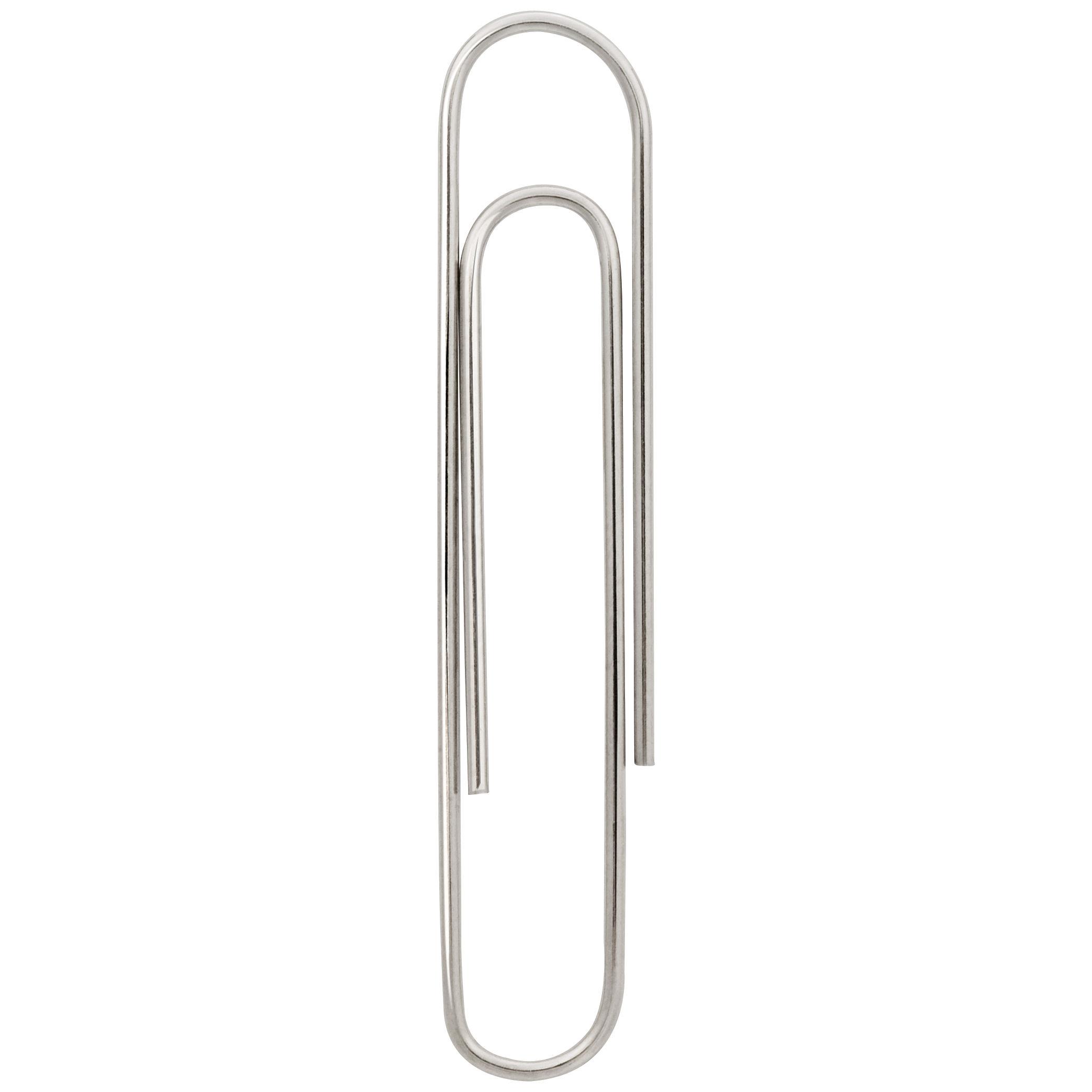 Trombones acier nickel 50 mm bout rond - bote de 100 - paquet 100 units