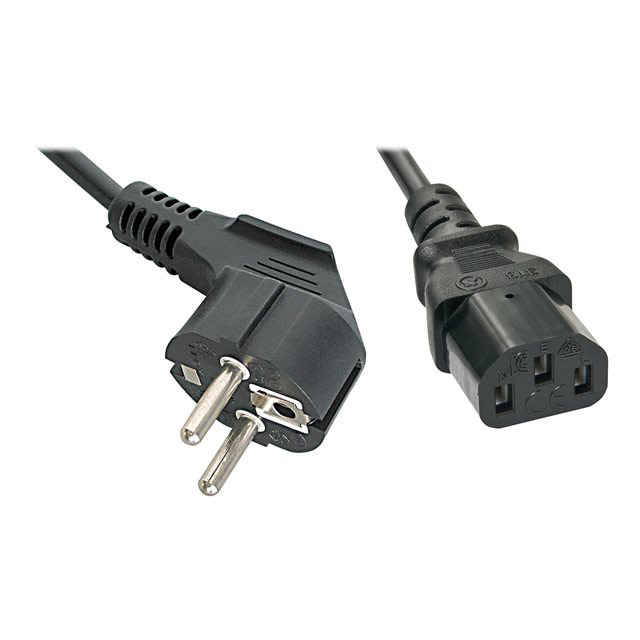 Lindy 30335 cble lectrique noir 2 m prise d'alimentation type f coupleur c13