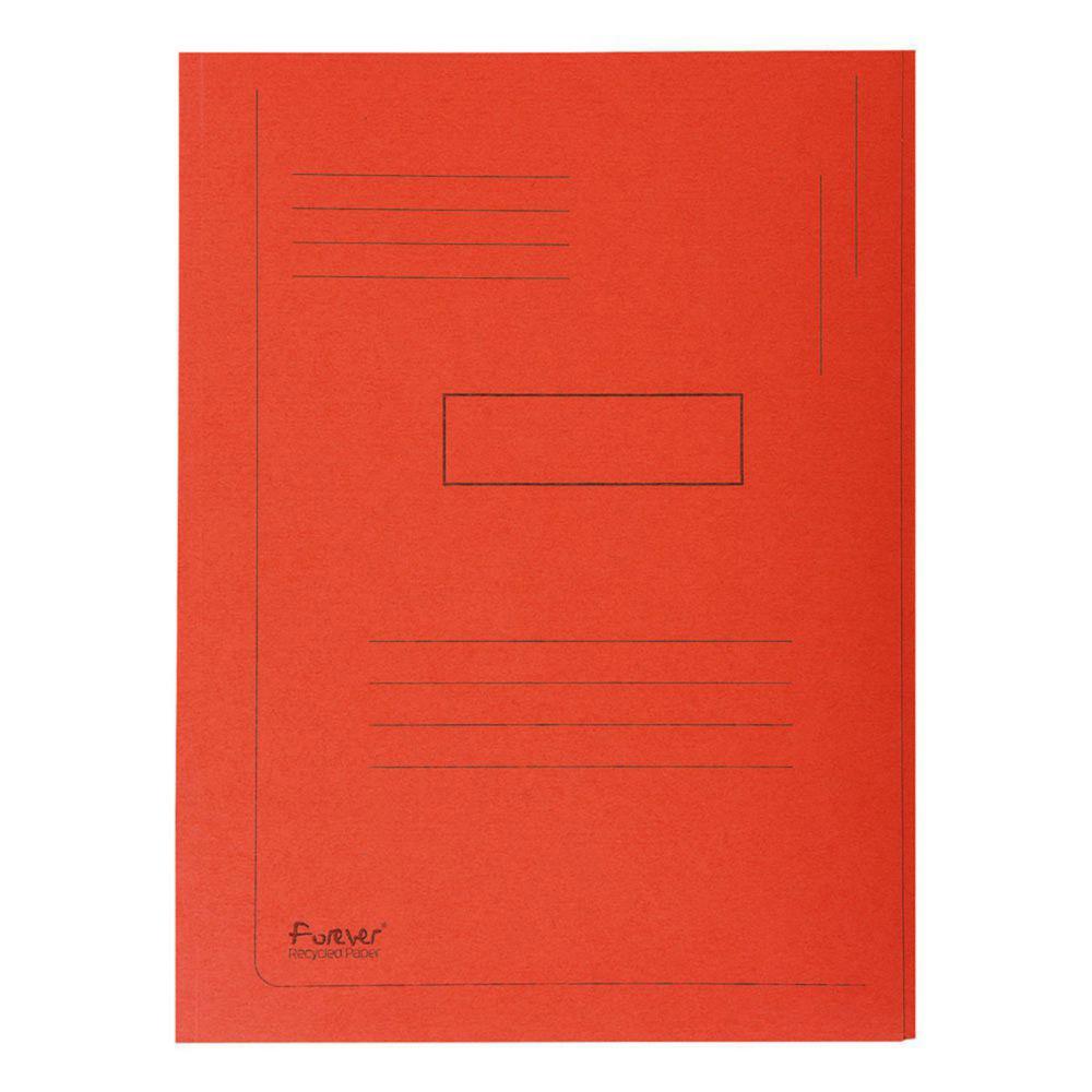 Chemise Exacompta Forever A4  2 rabats - 200 feuilles - 240 x 320 mm - carton comprim recycl - rouge - 50 units