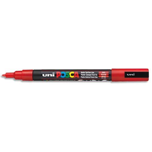 Marqueur peinture  l'eau Posca PC-3M - pointe conique polyester fine 1,5 mm - rouge