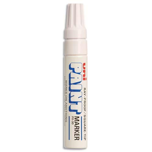 Marqueur peinture  huile Uni-Paint Px30/BL - encre  pigmentation blanche - pointe extra large